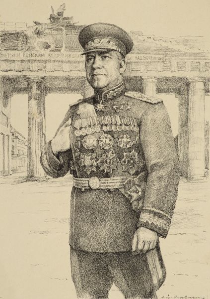 Портрет маршала Советского Союза Г.К. Жукова.